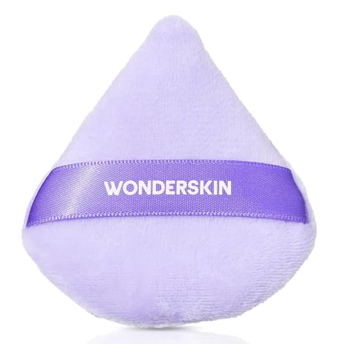 Wonderskin FYP Powder Puff – Triangle, Houppette De Maquillage En Velours Doux Pour Poudre Libre Ou Pressée