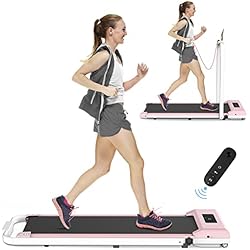 Cinta De Correr Portatil Decathlon Cinta de Correr Plegable,10 km/h Peso máximo 120 Kg,Superficie de Carrera 42x110cm Pantalla LCD +Control Remoto,máquina para Caminar y Correr para Ejercicio físico en el hogar (Rosa Claro)