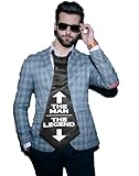 Hilarious Over-sized Tie - The Man, The Legend | Funny Birthday Gifts For Men | Gag Gift For Coworker Over The Hill Bachelor Party Joke Present Fathers Day Ideas Mens Prank Friend Adults Accessories