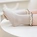 TIBE PINCESS Baby Girls Ruffles Lace Socks Black Heart Trims Socks Toddler Princess Eyelet Frilly Ankle Cotton Ribbed Dress Socks 5-Packs Size 5-8T