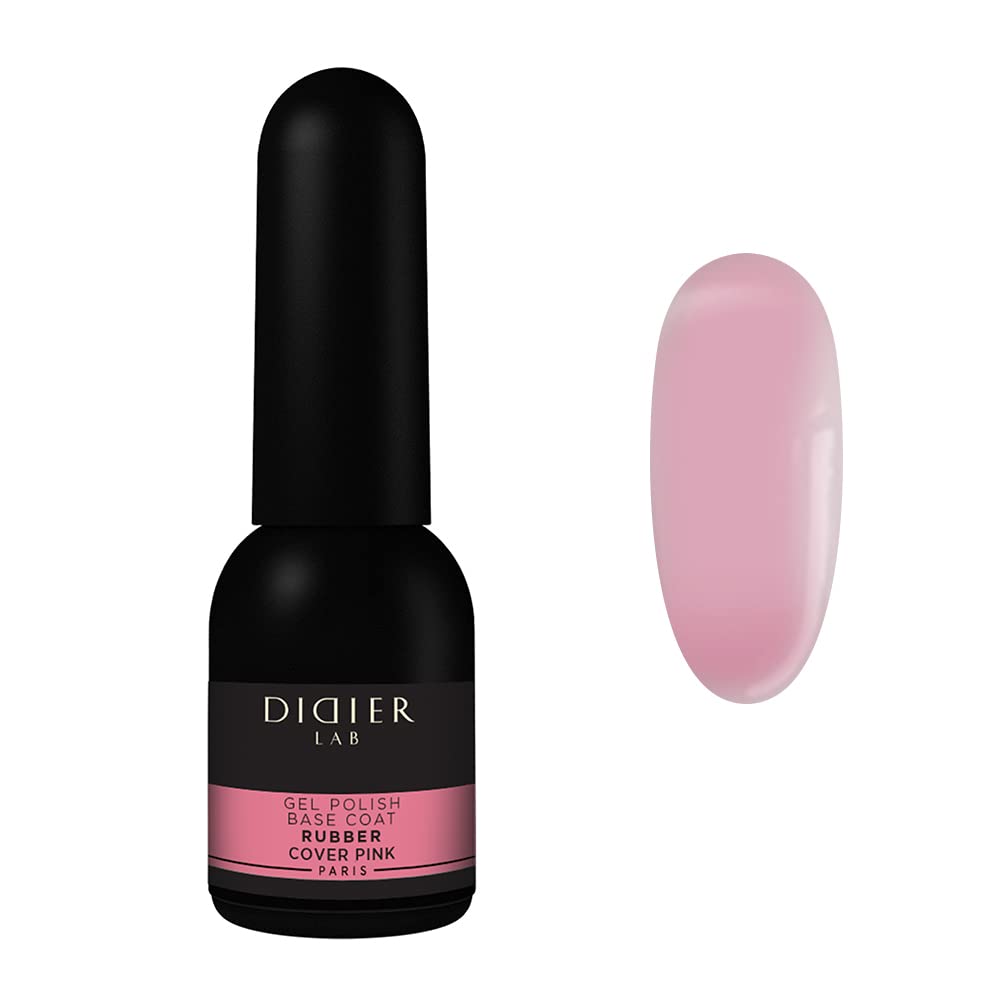 Didier Lab - Premium Base Rubber para Uñas Cover Pink - UV LED Esmalte Semipermanente Rosa - Base Coat Pintauñas Gel - Rubber Base Gel Uñas - Pintauñas Permanentes para Lampara - 10ml