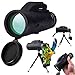 Produktbild FCREW Monokular Teleskop, 80 x 100 High Power Fernrohr Monokulare Telescope, HD Monocular Teleskop wasserdicht mit Smartphone Halter und Stativ für Ballspiel/Sightseeing/Jagd/Wandern/Camping/Reise