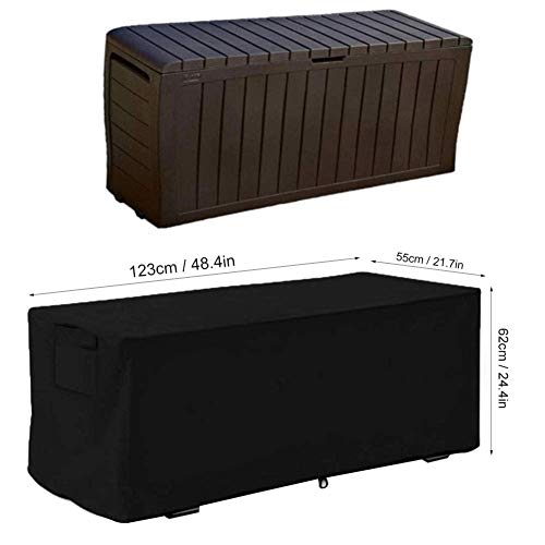 Deck Box Cover Aufbewahrungs Box Cover Outdoor Garten Auflagenboxen Schutzabdeckung Terrassenboxen,123 X 62 X 55cm – Bild 5