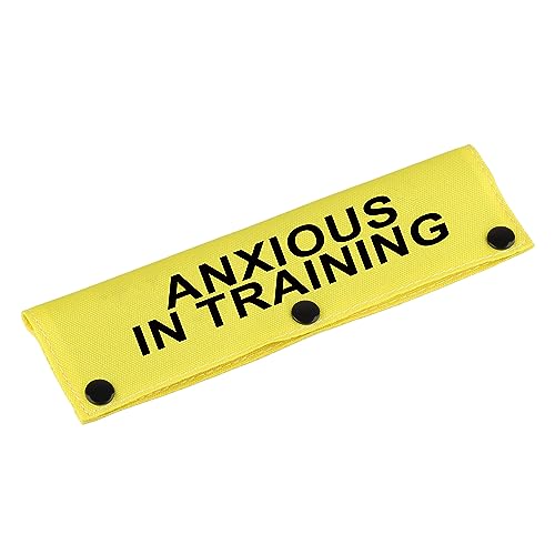 Funny Dog Leash Sleeve Have Anxious In Training Dog Leash Wrap Sleeve Pet Birthday Gift for Pets(Anxious In Training-YE Sleeve)