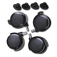 babybay Rollensatz Parkett / Rollen passend für alle babybay Modelle / vom Beistellbett zum Stubenwagen (schwarz) (1er Pack)