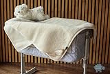 LICHT NATUURLIJKE BABY BED Wollen Deken 100% Wol Babydeken 140 x 100 cm Deken Ecru