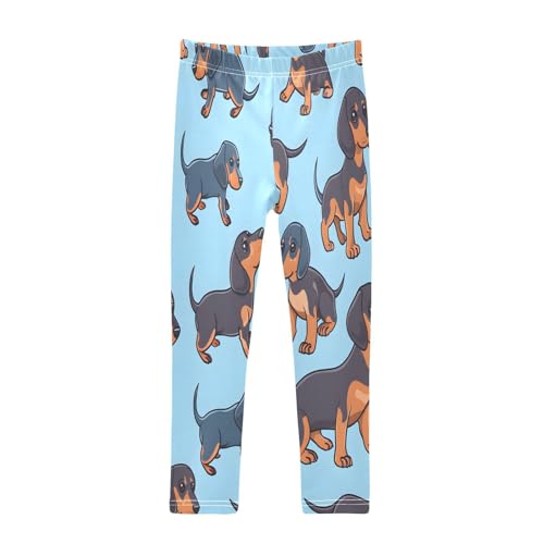 Bolaz Toddler Girls Leggings Printed Yoga Pants Leggings Dachshund Seamless for Kids
