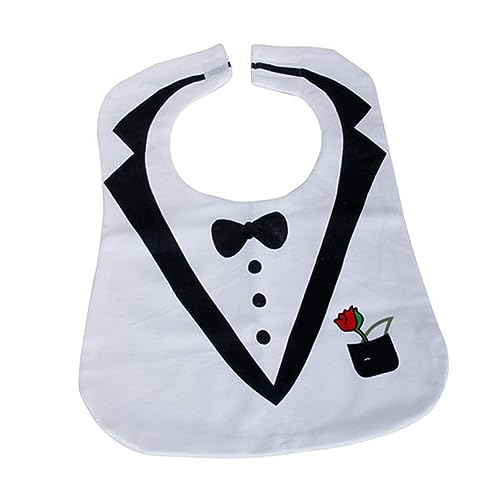 Image of SWOOMEY 3 Bibs Toddler Saliva Towel Baby Gentleman Ribs White