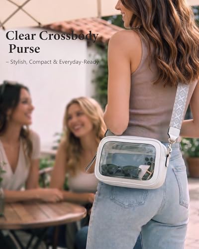 Image of Wuflyover Clear Bag for Stadium Events, Clear Crossbody Purse for Women