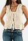 Onllizzy Life Sl Crochet Tie Vest KNT