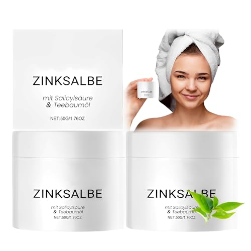 2 PCS Crema Granos Cara, Acne con Aceite de Árbol de Té y Ácido Salicílico, Tratamiento De Acné, Crema Antiacné, Apto para todo tipo de piel, Eliminación de puntos negros