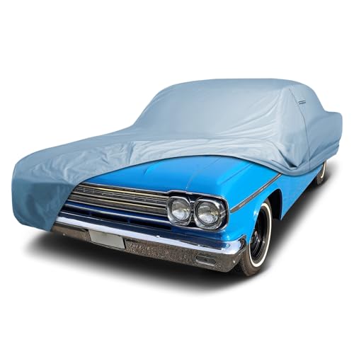 Image of iCarCover Premium Car Cover for 1961-1966 AMC Rambler Classic Station Wagon Heavy Duty Waterproof All-Weather Automobiles Custom Fit Indoor Outdoor UV Snow Protection Covers with Straps and Bag