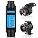 GEARMONSTER 7 Poliger Anhänger Tester, Trailer Tester, 7/13 polig Anhänger Prüfgerät 12V Anhängerbeleuchtung Steckdose Schaltungen Testgerät für LKW RV Wohnwagen Anhänger Beleuchtung Diagnose