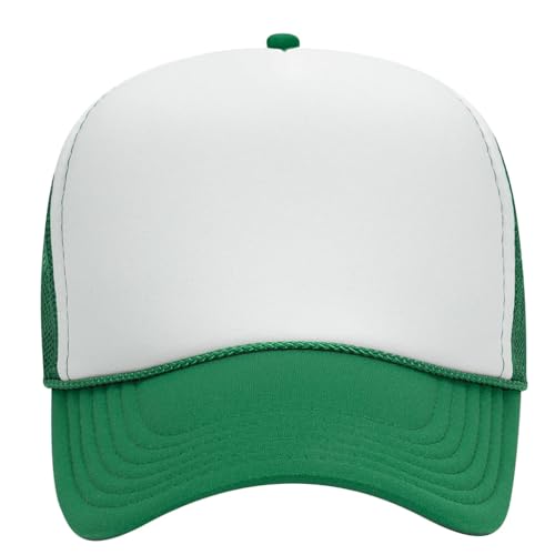 Image of OTTO Polyester Foam Front 5 Panel High Crown Mesh Back Trucker Hats in 97, Bulk, Wholesale