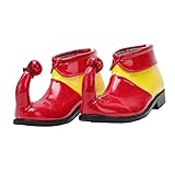 [OFFSCH] 1ペア魔法の牛角靴 小道具 コスプレ用 クラウンシューズ 明るい色