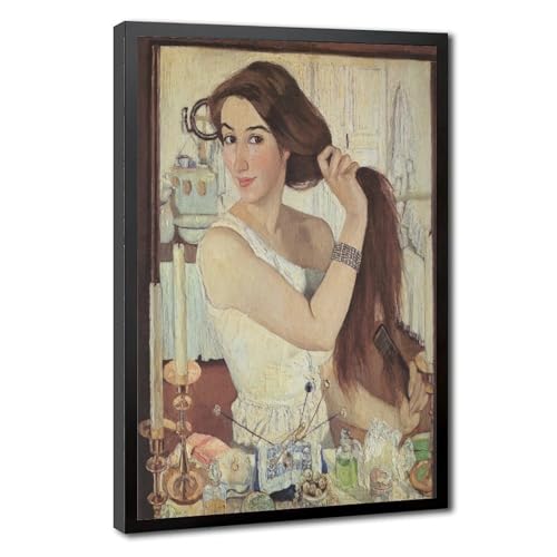 Impression sur toile autoportrait Zinaida Serebriakova cadre suspendu 50x75 cm