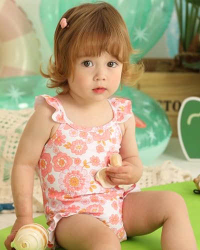 Saeaby Newborn Baby Girl Swimsuit Toddler Ruffle Swimsuit Bikini Tankini Infant Swimwear One Piece Bathing Suits for Girls2