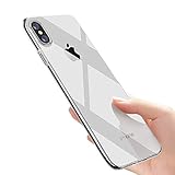 Komplett Transparent: Das kristallklare iPhone X silikon hülle passt perfekt in Ihre handy, perfekte anzeige und bewahrung der ursprünglichen erscheinung Ihres iPhone X.