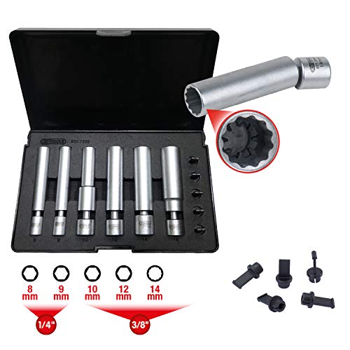 KS Tools 500.7325 1/4 + 3/8 set di bussole