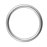 Piercingfaktor Universal Segment Piercing Segmentring Septum Tragus Helix Ohr Nase Lippe Brust Intim Smooth Ring 1,6 x 8mm Silber