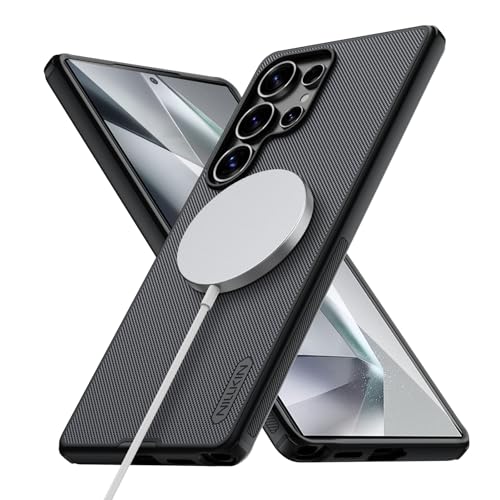 Image of Nillkin Case for Samsung Galaxy S25 Ultra (6.8 inch Inch) Camshield Pro Magnetic Works with Magsafe Charger Camera Slider Double Layered Protection TPU + PC Black Color