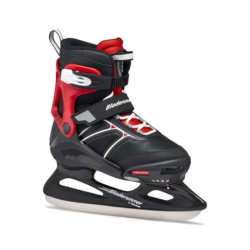 Bladerunner Micro XT Ice Schlittschuh Grössenverstellbar, Jungen, Schwarz/Rot, 29-34