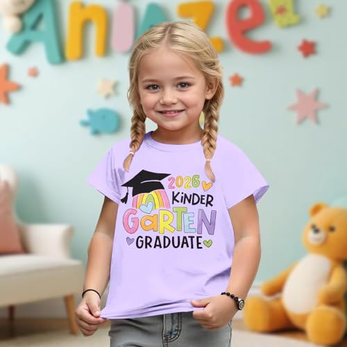 Image of Kindergarten Graduation Shirt for Girl: Last Day of School Shirt Kids 2026 Preschool Graduation Gift Tee Top