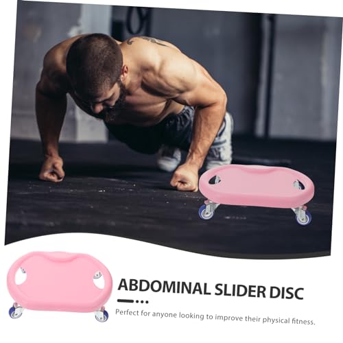Ruedas de entrenamiento abdominal POPETPOP con placa y rodillos para musculos centrales 3