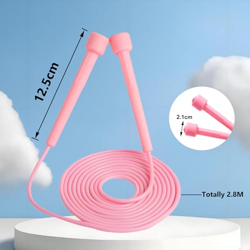 2PCS Skipping rope for Home Exercise & Body Fitness, Speed Jump Rope Gym Workouts Outdoor Training, Anti-Slip Exercises Speed Fitness Skipping Rope for kids, Women & Men(Adjustable 2.8M Long) - Image 3