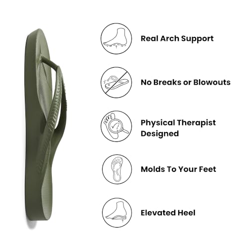 Image of Archies Arch Support Flip Flops for Men & Women - Orthotic Sandals for Plantar Fasciitis Relief - Lightweight, Cushioning, Shock-Absorbing Thong Sandals for Walking, Foot Pain & All-Day Comfort