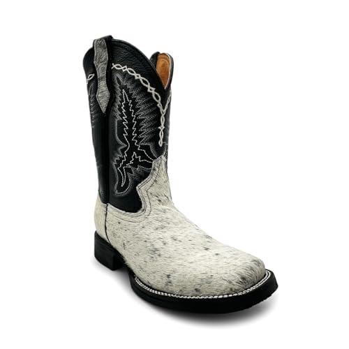 Men’s Leather Cow Hair Western Cowboy Boots
