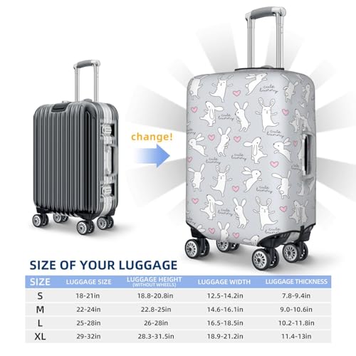 Luggage Cover Protector Suitcase Cover - High Elasticity Fun Rabbit Suitcase Cover for Luggage3
