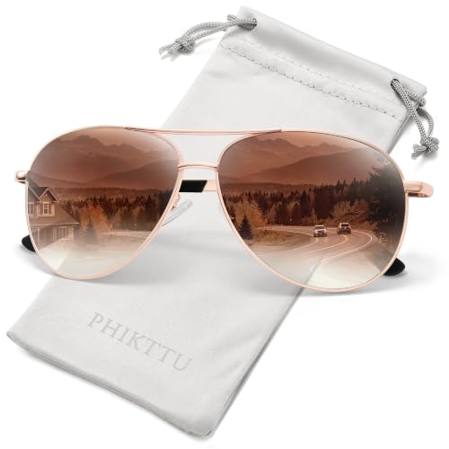 Image of Sunglasses Men Polarized Aviator Sunglasses for Men Women Fishing Driving Sun glasses Metal Frame UV Protection