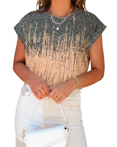 Image of Tankaneo Womens Short Sleeve Cropped T-Shirts Summer Rolled Dolman Sleeve Crop Tops Casual Round Neck Solid Short Basic Tees
