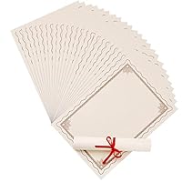 Urkundenpapier Druckerpapier A4 Beige (25er Pack) - Zertifikat Papier Drucker - Drucker Papier - Hochwertiges Designpapier ideal als Speisekarte, Zertifikat und Urkunde(8,27 x 11,69)