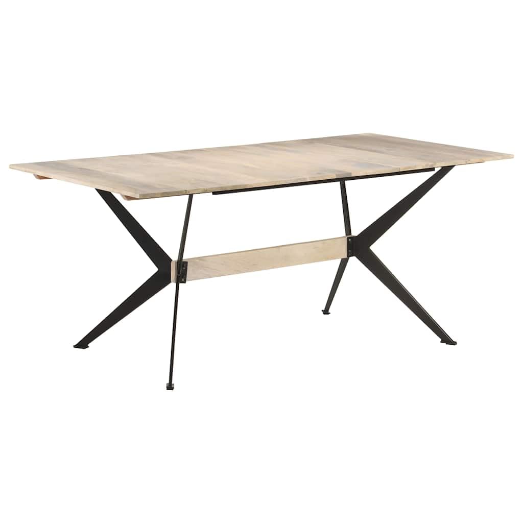 Table de salle à manger bois manguier massif pour réunions de famille