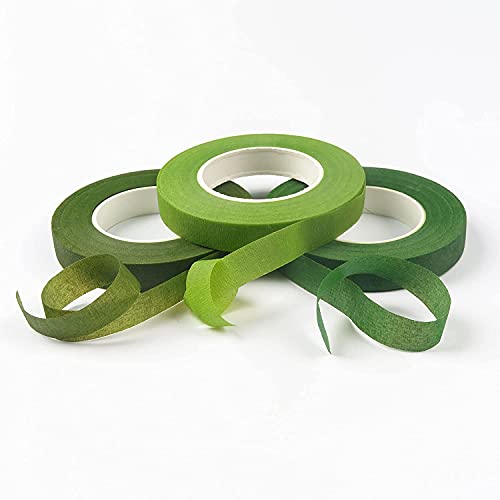 3 Rolls Floral Tapes Flower Bouquet Wrap Adhesive Waterproof Tape For Wedding Bouquet Stem Wrapping Craft Projects Diy Handcrafts Wreaths, Garland And Floral Arrangements 1/2" Wide #TOP6
