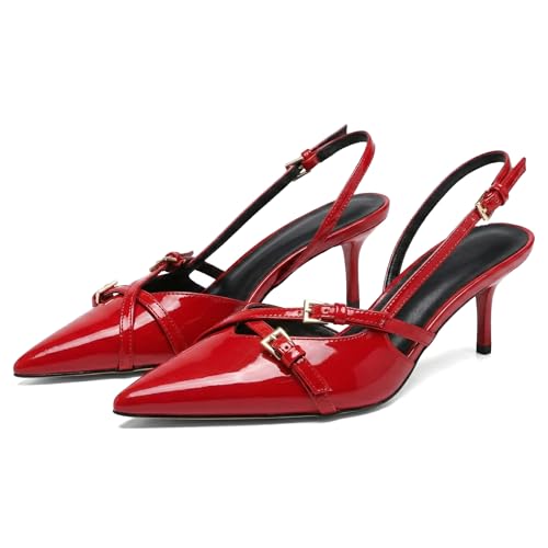 VOLEECE Slingback Kitten Heels for Women...
