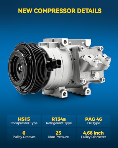 Image of PHILTOP 97319 Air Conditioner AC Compressor with Clutch for Ford Fiesta 2011-2013
