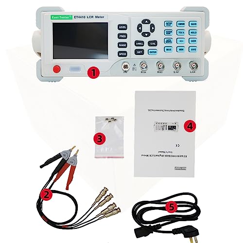 Image of ET4410 LCR Meter 100K 0.1% Digital Capacitor Measuring LCR Bridge Resistance Inductance Capacitance Multi Tester