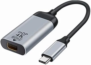 NFHK USB-C Type C to Mini DP Displayport Cable HDTV Adapter 4K 60hz 1080p for Tablet & Phone & Laptop