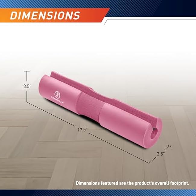 MARCY Barbell Pad, Strength Training Equipment Attachments, Great for Weightlifting, Lunges and Hip Thrusts, Comfortable Foam Sponge Pad Provides Cushion to Neck & Shoulders, Multi-Color Options