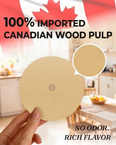 Image of 100ct Circle Coffee Filters 3.75 Inch, for Presto Coffee Maker | Canadian Pulp & Pure Flavor, Versatile Compatibility, Double-layer Packaging Ensures Hygiene