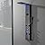 BWE LED Shower Panel,Black Rainfall Shower Panel Tower System,Stainless Steel Shower Tower with Massage Body Jets Tub Spout Wall Mounted Shower Fixtures with Temperature Display