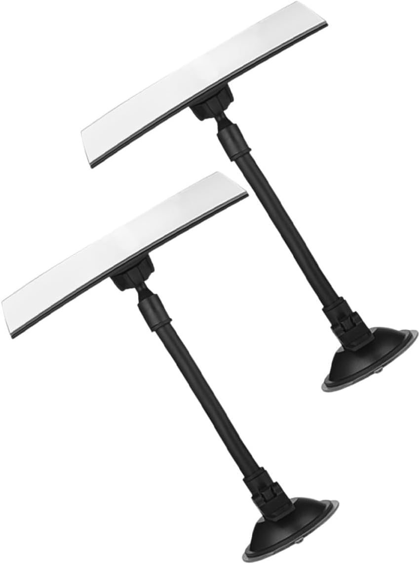 Yardwe 2pcs Universal Rear View Mirrors for Cars Car Seat Mirror with Suction Cups Adjustable Wide-angle View for Rear Facing Safety in Vehicle