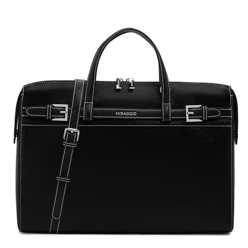 Image of Miraggio Shalom Laptop Bag | 14 inch Padded Laptop Sleeve With Adjustable & Detahcable Strap | Unisex Laptop Bags For Office | Laptop Cover Bag
