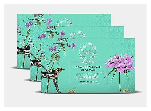 Image of Wellspring (Pack of 3) Nirol Natural Washing Laundry Soap Bar| Veg, Organic and Chemical Free| Baby Safe| for Sensitive Skin| Citronella Fragrance (360 gm)