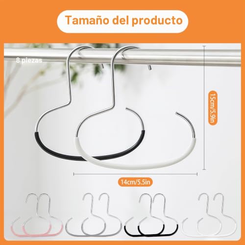 Miniatura 2 de 8 Piezas Perchas De Metal Para Sombreros, 14 15 Cm Perchas De Anillos Abiertos, Genérico Closet Hat Hanger, Percha De Sombrero De Béisbol Para Bufandas Corbatas Cinturones Bolsos 4 Colores