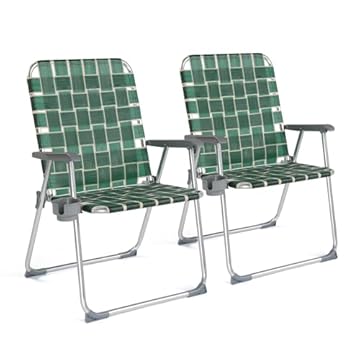 webbed outdoor lounge chairs