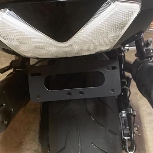 Support de plaque immatriculation rigide avec cadre arrière de précision moto - 7